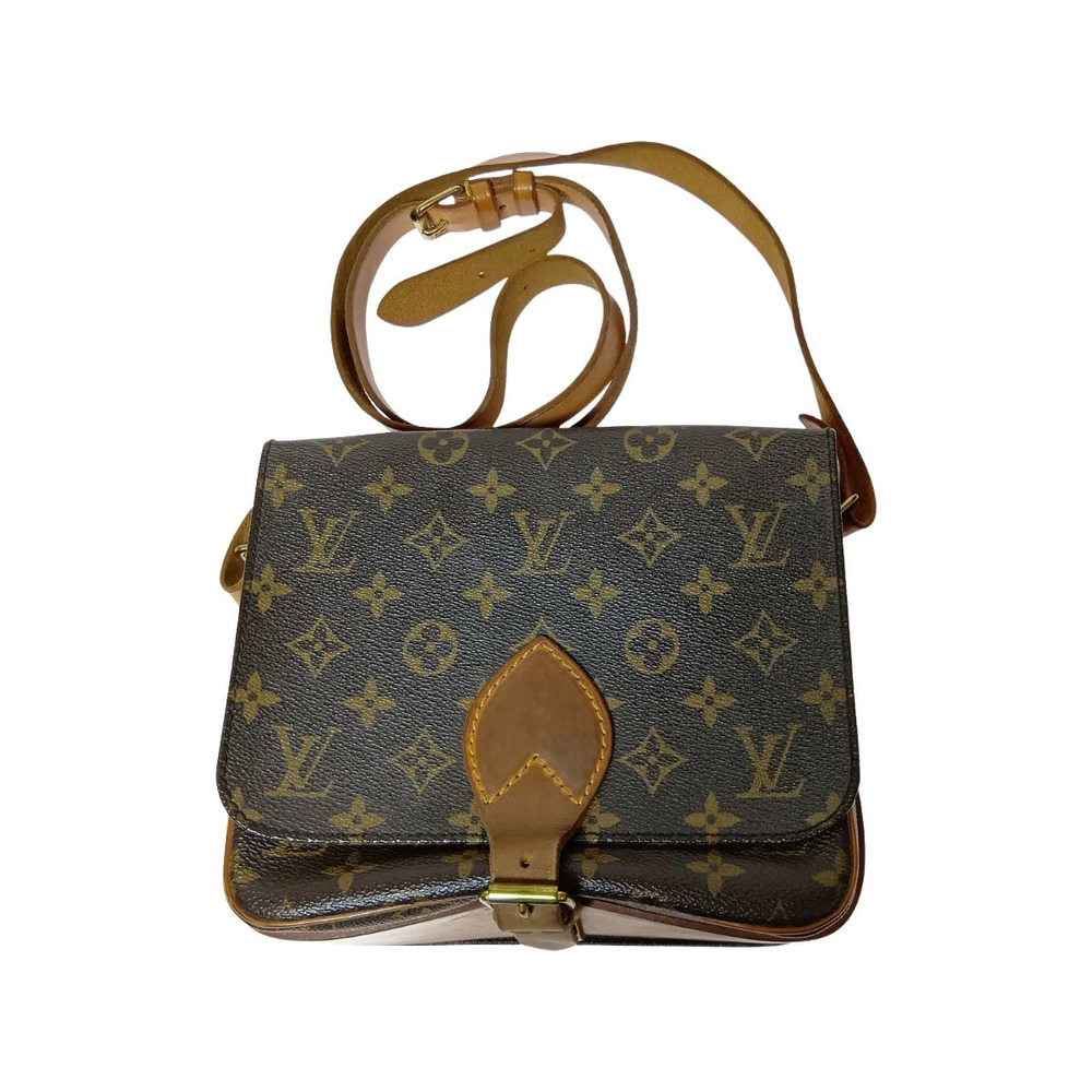 LOUIS VUITTON Monogram Cartouchiere Shoulder Bag Brown